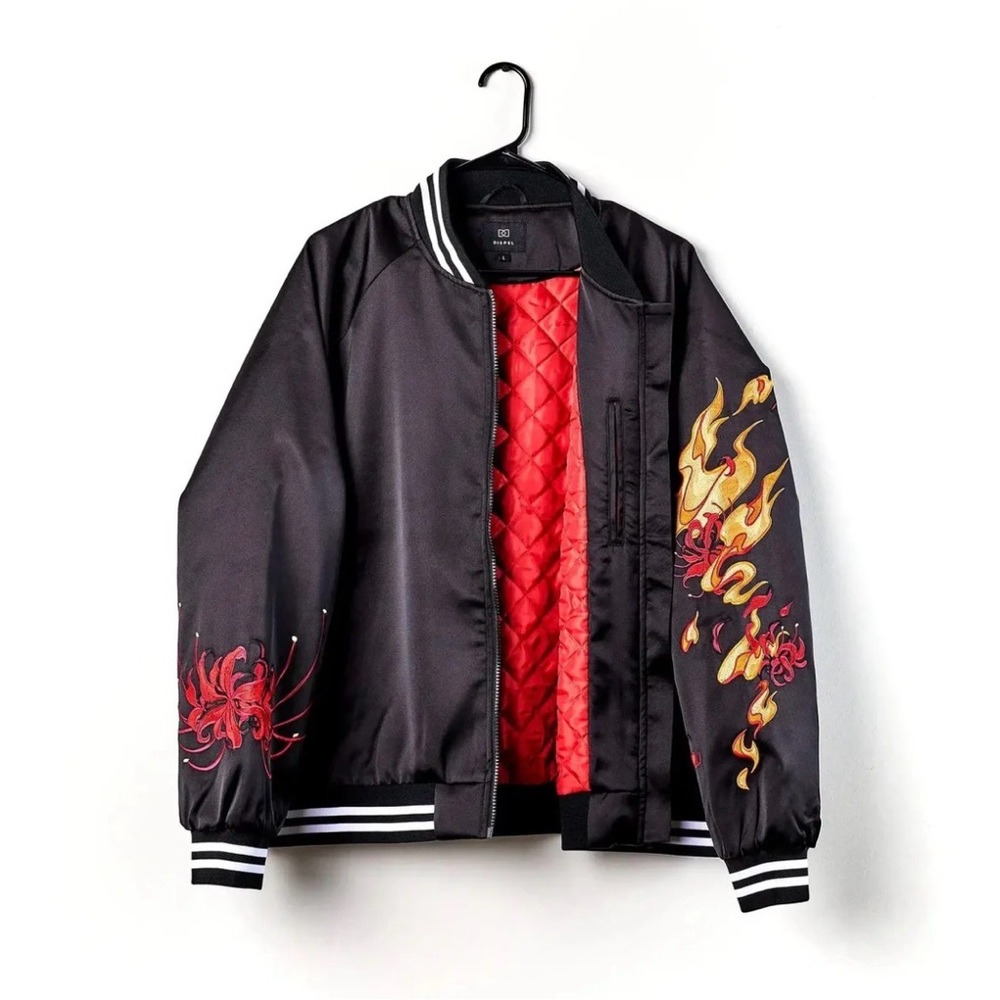 Dispel Red Dragon Sukajan Bomber Jacket Size S Unisex NWT - Picture 3 of 16
